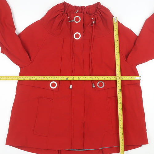 Marks and Spencer Women’s Red Anorak Jacket UK 8 Lightweight Polyamide