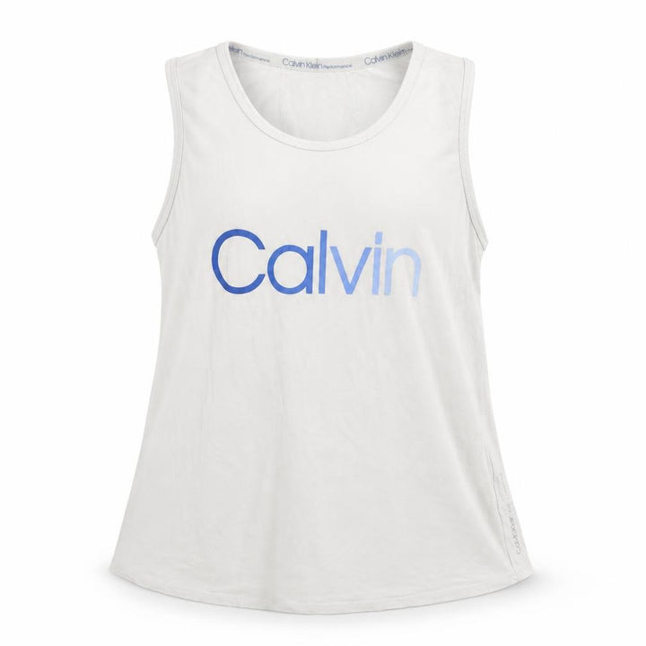 Calvin Klein Men’s White Sleeveless Performance T-Shirt - Size S