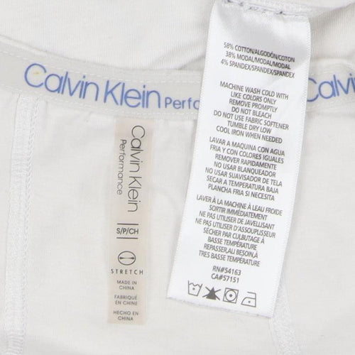 Calvin Klein Men’s White Sleeveless Performance T-Shirt - Size S