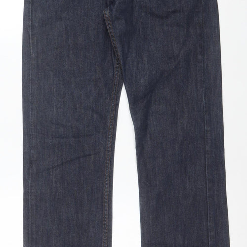 Uniqlo Women Blue Straight Leg Jeans Size 10 Regular Fit Denim
