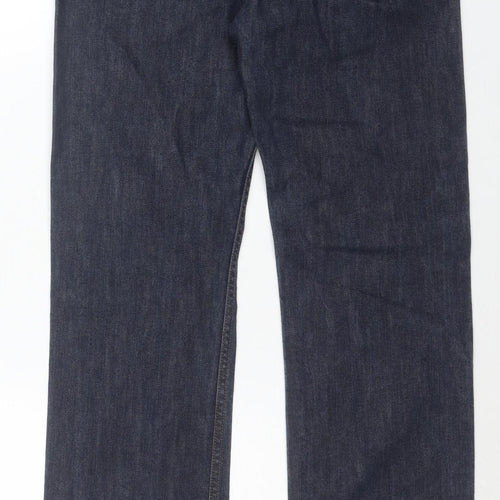 Uniqlo Women Blue Straight Leg Jeans Size 10 Regular Fit Denim