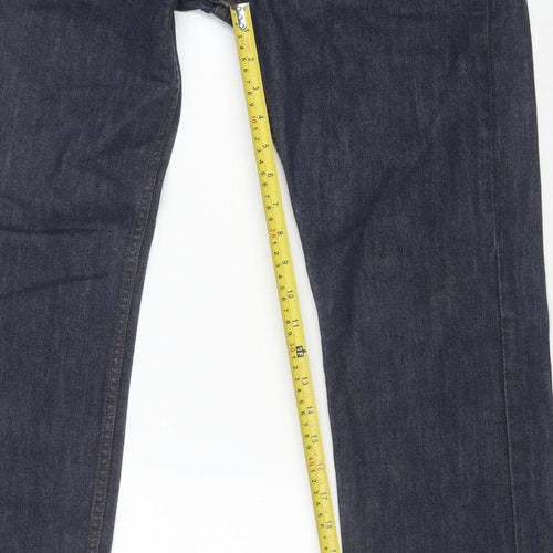 Uniqlo Women Blue Straight Leg Jeans Size 10 Regular Fit Denim