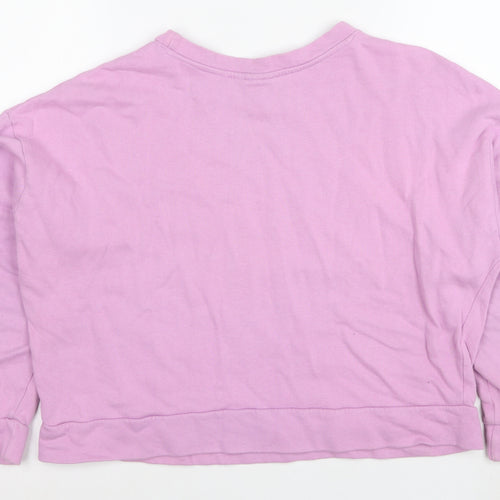 ASOS Design Women's Pink Cotton Pullover Sweatshirt Size 12