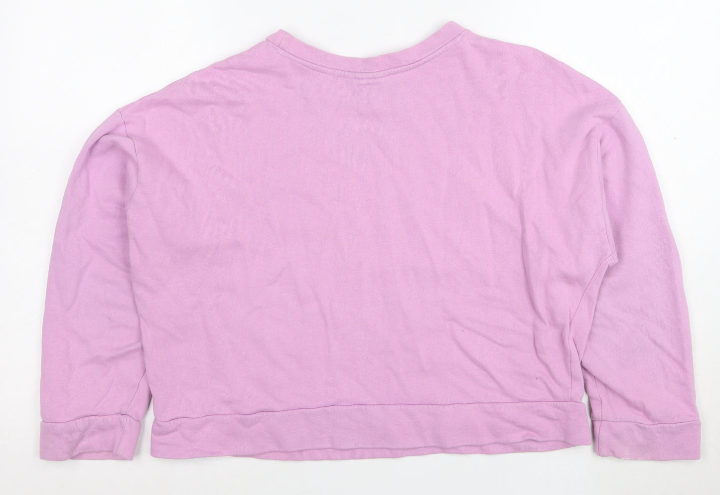 ASOS Design Women's Pink Cotton Pullover Sweatshirt Size 12