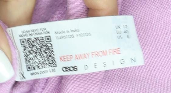 ASOS Design Women's Pink Cotton Pullover Sweatshirt Size 12