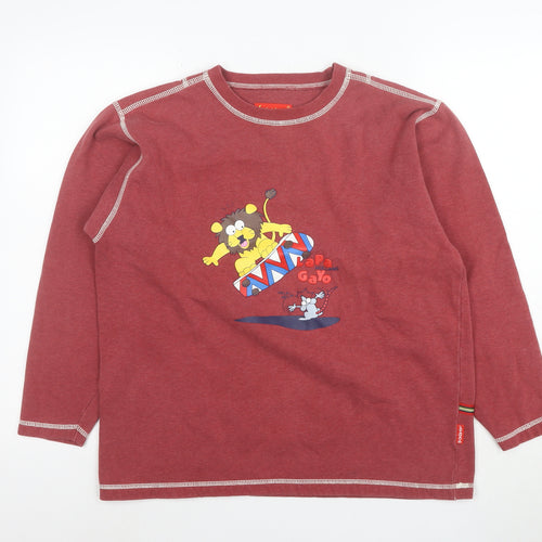 Lapagayo Holland Women's Red Pullover Sweatshirt Size 12 Graphic Print