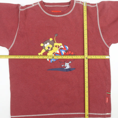 Lapagayo Holland Women's Red Pullover Sweatshirt Size 12 Graphic Print