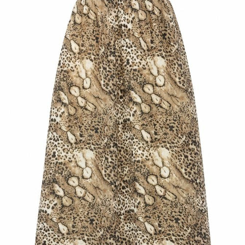 Sugar 7 Women's Beige Animal Print Strapless Midi Dress Size S