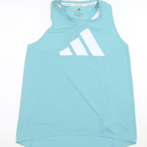 Adidas Womens Blue Tank Top Small Racerback Sports Activewear