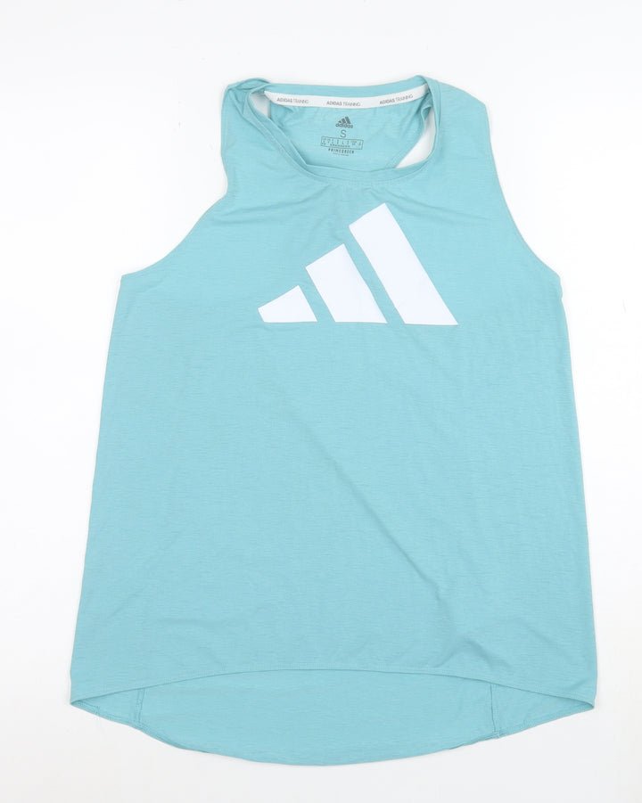 Adidas Womens Blue Tank Top Small Racerback Sports Activewear