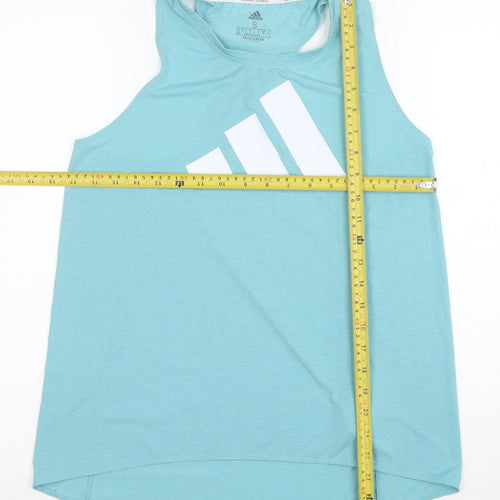 Adidas Womens Blue Tank Top Small Racerback Sports Activewear