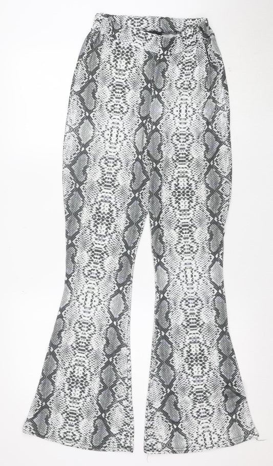 Pink Vanilla Women Grey Snake Print Stretch Leggings Size S