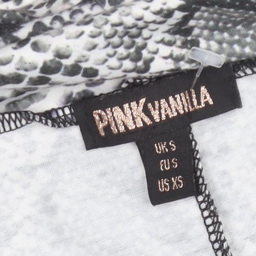 Pink Vanilla Women Grey Snake Print Stretch Leggings Size S