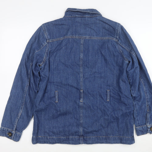Next Women's Blue Denim Basic Jacket Size 8 Casual Cotton