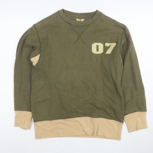 Watch2 Mens Green Small Pullover Crew Neck Sweatshirt