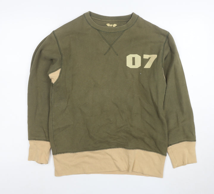 Watch2 Mens Green Small Pullover Crew Neck Sweatshirt