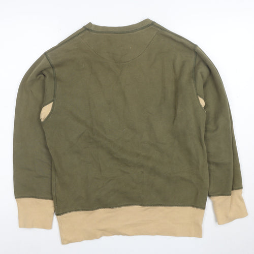 Watch2 Mens Green Small Pullover Crew Neck Sweatshirt