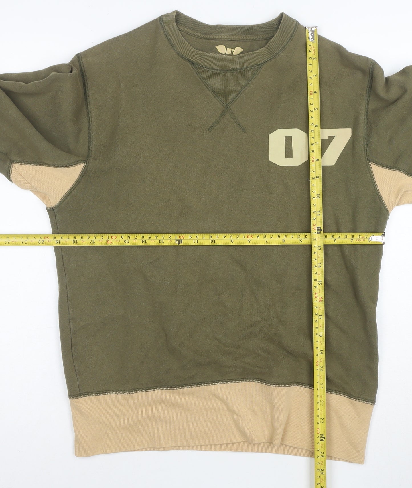 Watch2 Mens Green Small Pullover Crew Neck Sweatshirt