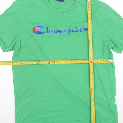 Champion Men's Green Medium Short Sleeve Cotton T-Shirt