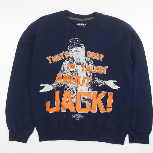 Gildan Men's Blue Duck Dynasty Graphic Pullover Sweatshirt Small