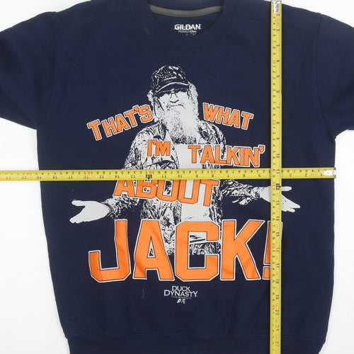 Gildan Men's Blue Duck Dynasty Graphic Pullover Sweatshirt Small