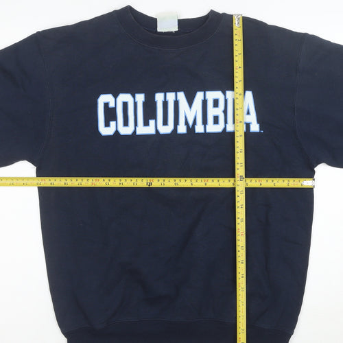Champion Women's Blue Eco Fleece Columbia Short Sleeve Sweatshirt Size S