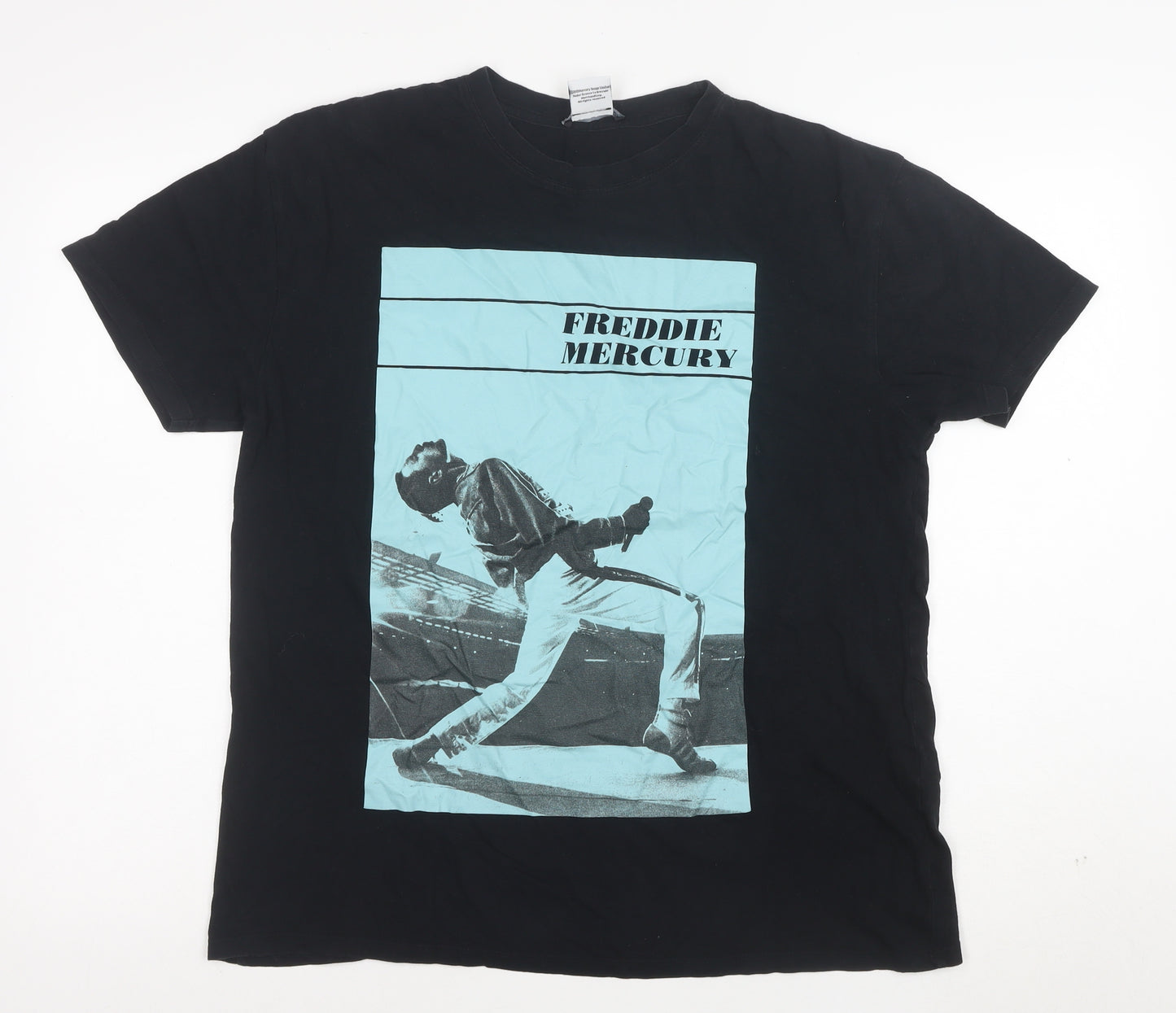 Zara Men Black Freddie Mercury Band Graphic T-Shirt Size M