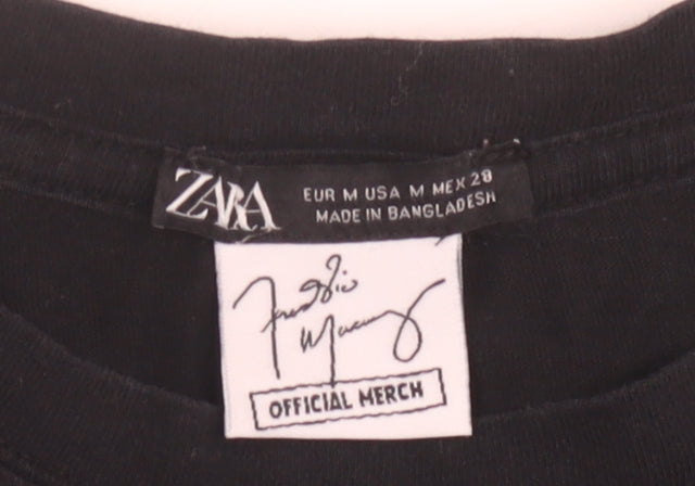 Zara Men Black Freddie Mercury Band Graphic T-Shirt Size M