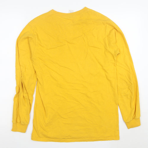 Chinese Laundry Men's Yellow Long Sleeve Cotton T-Shirt Size S