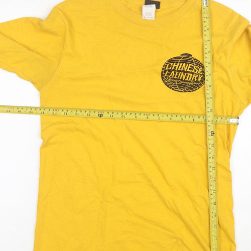 Chinese Laundry Men's Yellow Long Sleeve Cotton T-Shirt Size S