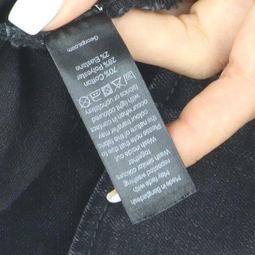 George Women’s Black Denim Jacket Size 22 Plus Classic Casual