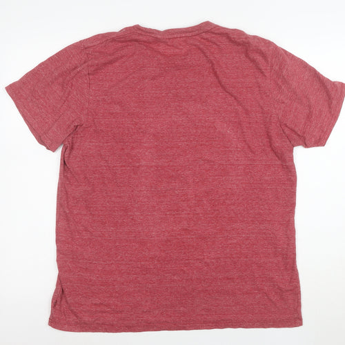 Levi's Women's Red Logo T-Shirt Size L Short Sleeve Cotton Blend