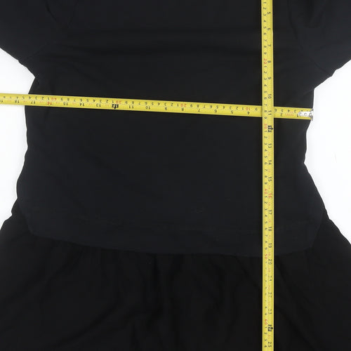 Oliver Bonas Womens Black Size 10 Long Sleeve Sweatshirt Dress