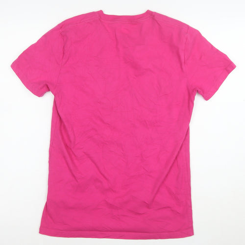 Hollister Men’s Pink Pride Rainbow Crew Neck Cotton T-Shirt XS