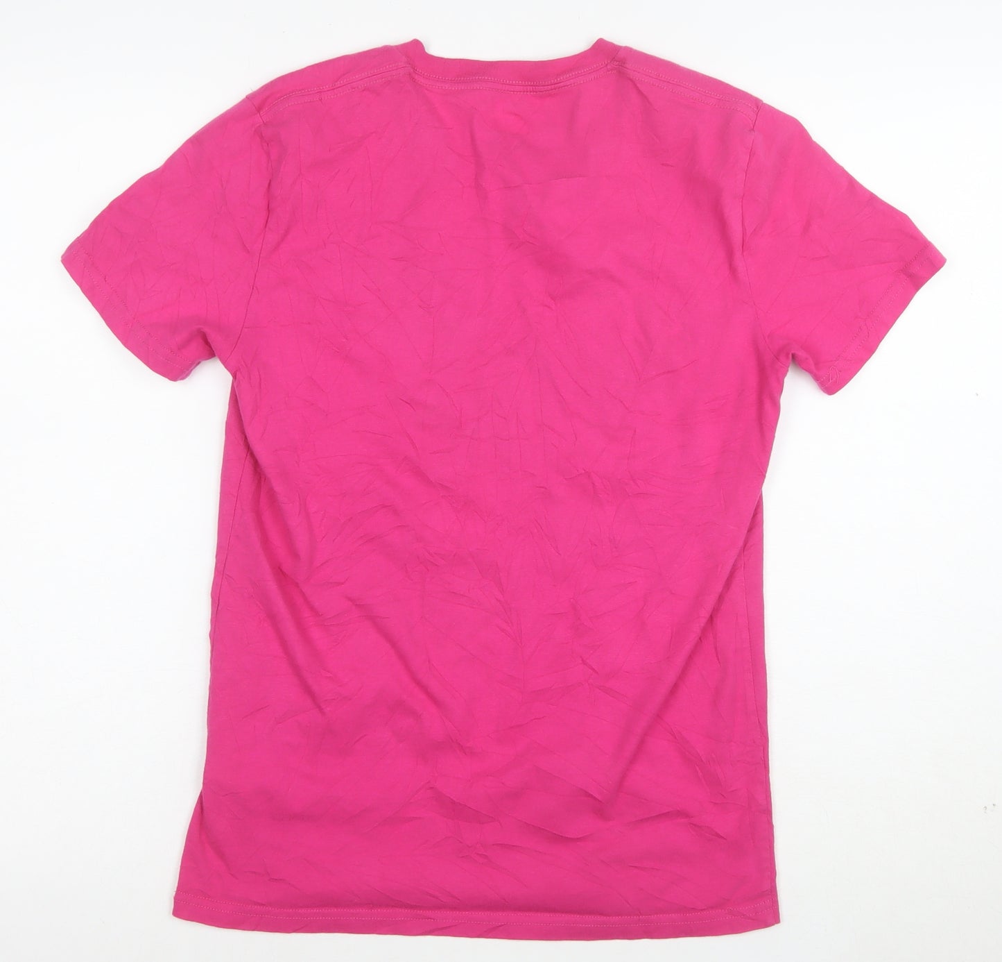 Hollister Men’s Pink Pride Rainbow Crew Neck Cotton T-Shirt XS