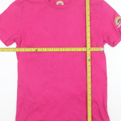 Hollister Men’s Pink Pride Rainbow Crew Neck Cotton T-Shirt XS