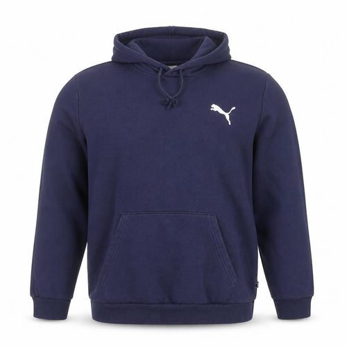 Puma Men's Blue Pullover Hoodie XL Logo Fleece Sweatshirt