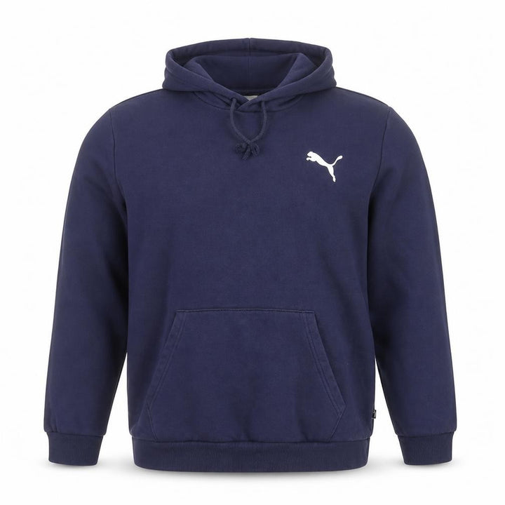 Puma Men's Blue Pullover Hoodie XL Logo Fleece Sweatshirt