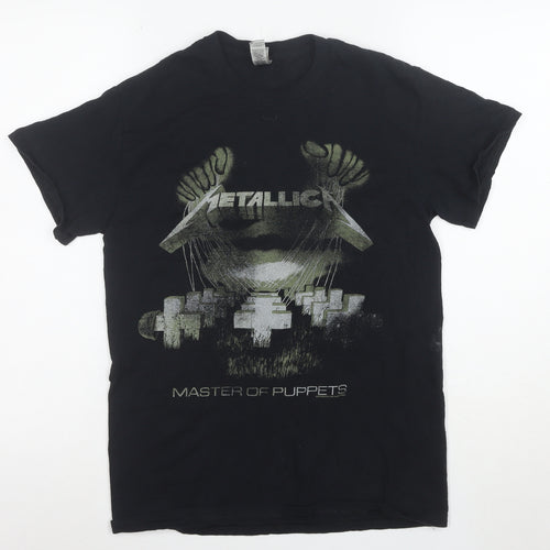 Gildan Men's Black Metallica Master of Puppets Band T-Shirt Size S