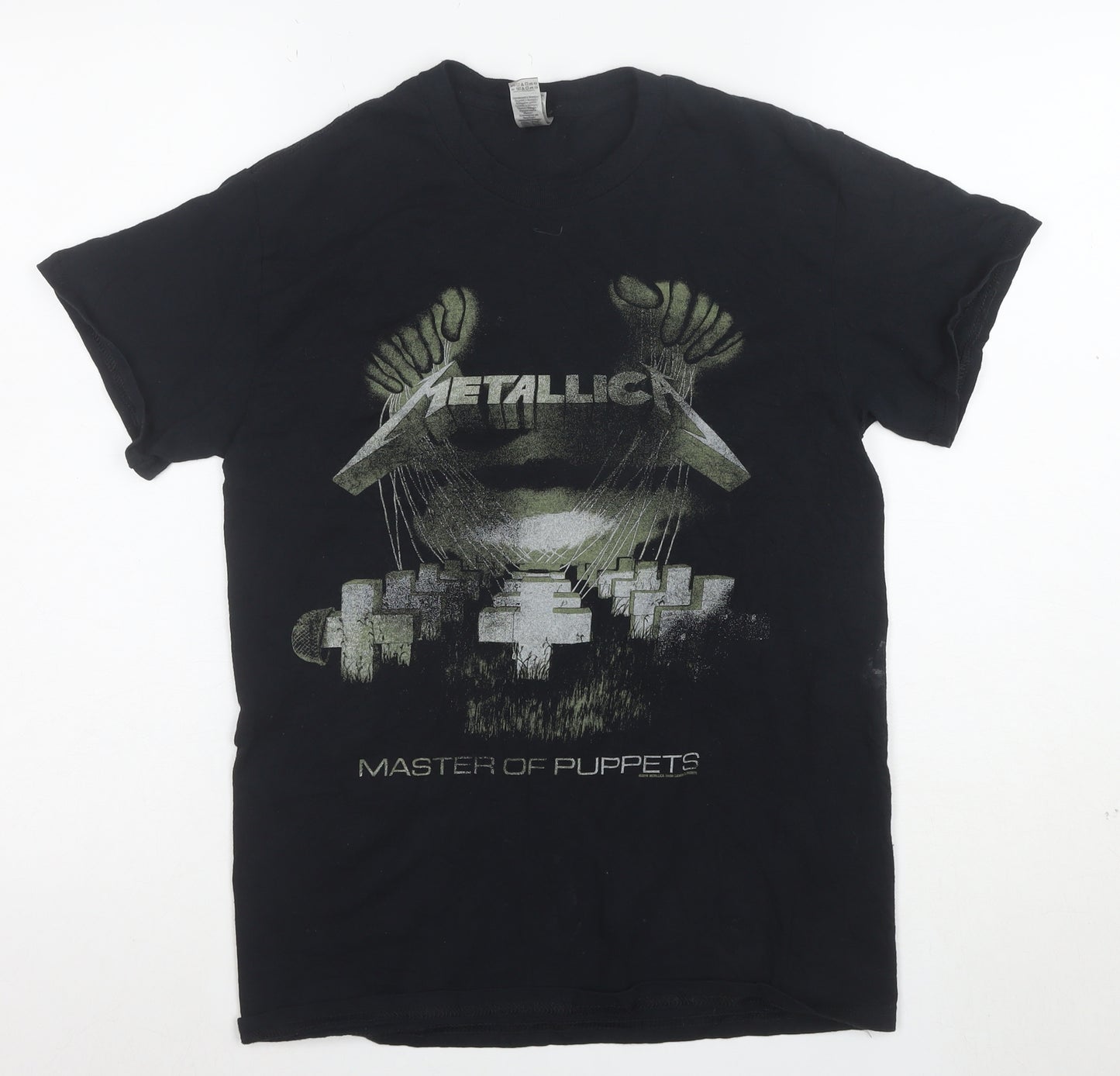 Gildan Men's Black Metallica Master of Puppets Band T-Shirt Size S