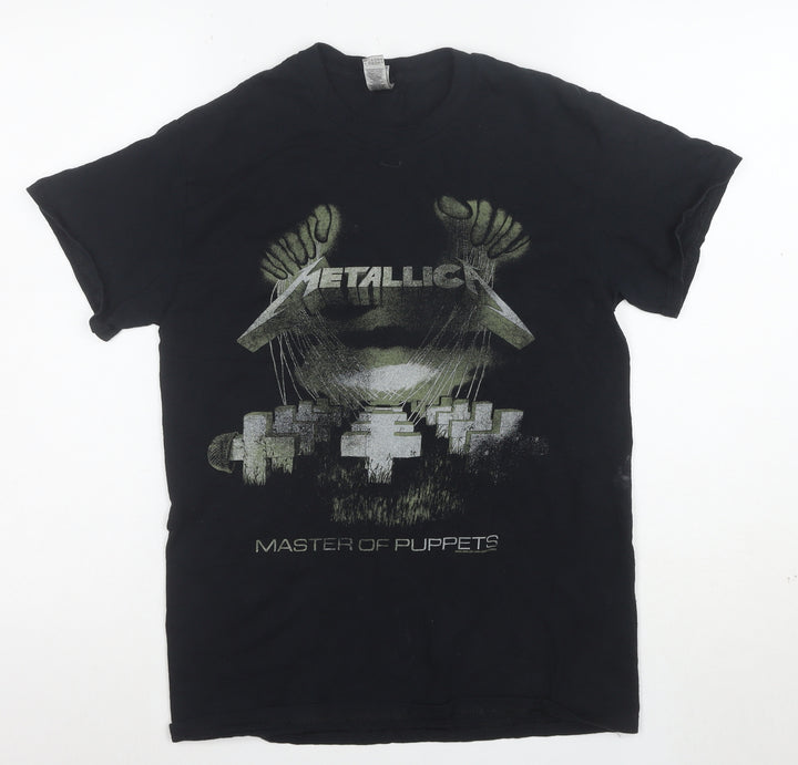 Gildan Men's Black Metallica Master of Puppets Band T-Shirt Size S