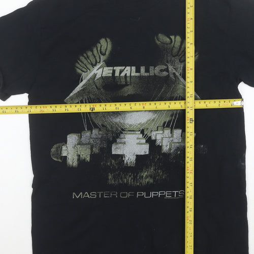 Gildan Men's Black Metallica Master of Puppets Band T-Shirt Size S