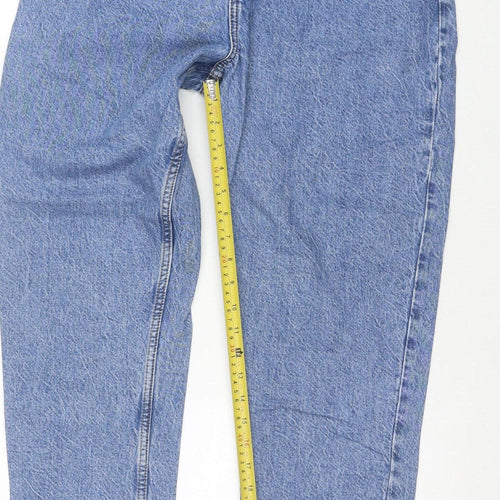 Primark Women’s Blue Acid Wash Mom Jeans Size 12 High Rise Denim