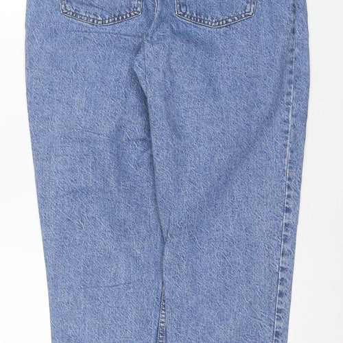 Primark Women’s Blue Acid Wash Mom Jeans Size 12 High Rise Denim