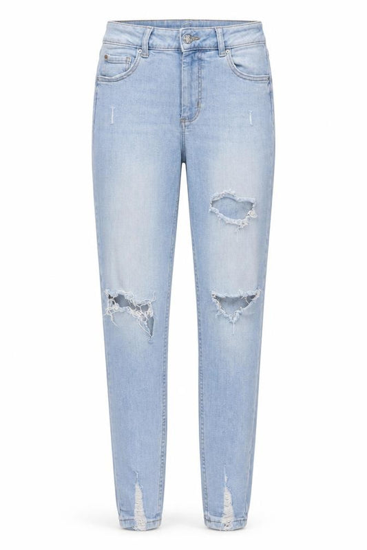 Denim Co. Women's Blue Size 12 Skinny Distressed Jeans