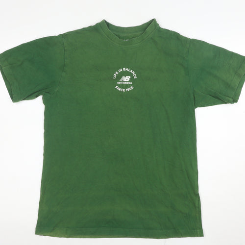 New Balance Men's Green Crew Neck Short Sleeve T-Shirt Size S