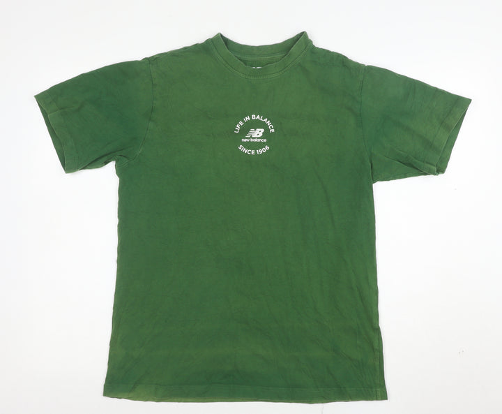 New Balance Men's Green Crew Neck Short Sleeve T-Shirt Size S