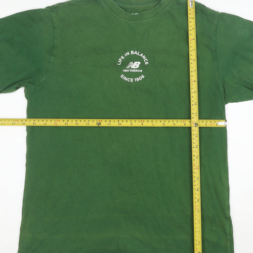 New Balance Men's Green Crew Neck Short Sleeve T-Shirt Size S