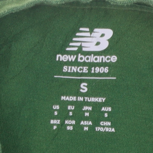 New Balance Men's Green Crew Neck Short Sleeve T-Shirt Size S