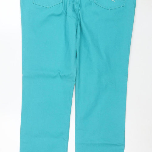 David Emanuel Women's Blue Straight Jeans Size 18 Stretch Denim